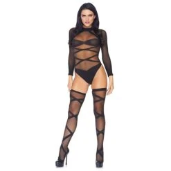 2 Piece Criss Cross Long Sleeved Teddy 8471