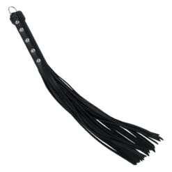 20 Inch Strap Whip, Black Leather