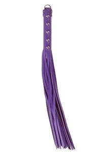 20 Inch Strap Whip, Purple Leather