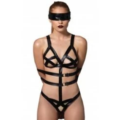 3 Piece Bondage Teddy Set KI4017