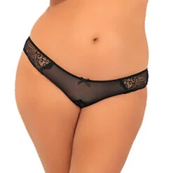 Attention Seeker Open Back Panty 1153, Black