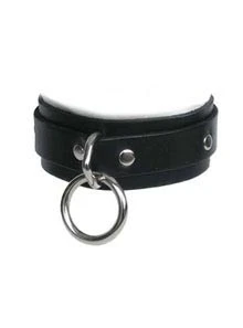 Bondage Collar With O-Ring, Black