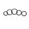 Boneyard Silicone Ring 5 Piece Kit, Black