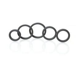 Boneyard Silicone Ring 5 Piece Kit, Black