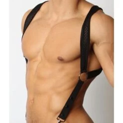Cell Block 13 Bare Mesh Harness CBS116, Black