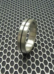 Designer Stainless Cock Ring With Accent