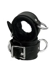 Fleece-Lined Cuffs, Locking Buckle, Black