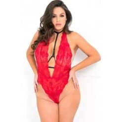 Front Focus Choker Teddy 50001, Red