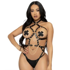 Heart Ring Studded Harness Teddy KI4038