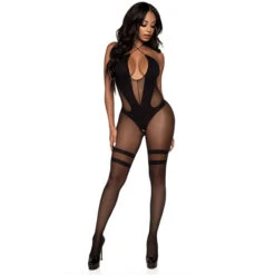 Keyhole Twist Halter Bodystocking 89299