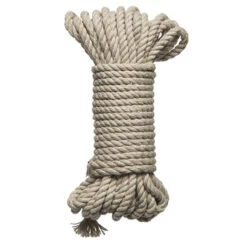 Kink Hogtied Bind And Tie 6mm Hemp Bondage Rope 30 Feet, Natural