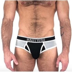 Nasty Pig Base Brief, Black/Gray
