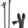 Nipple Clamps SPF-02 Blackline Wide Alligator Adjustable With Chain