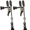 Nipple Clamps SPF-114 Blackline Broad Tip Beaded