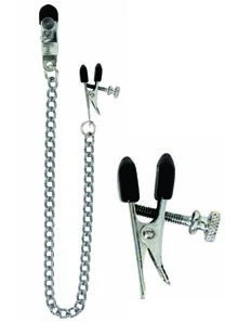 Nipple Clamps SPF-26 Broad Tip Adjustable With Chain