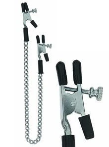 Nipple Clamps SPF-29 Alligator Tip Adjustable With Chain