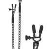 Nipple Clamps SPF-36 Blackline Spring Jaw With Chain