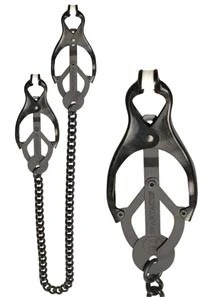 Nipple Clamps SPF-53 Blackline Endurance Butterfly With Chain