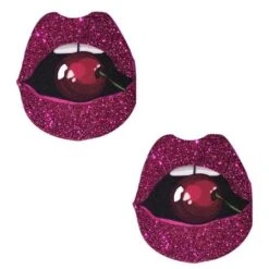 Nipztix Lips With Cherry Glitter Pasties