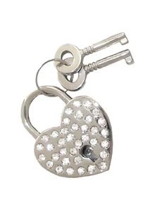 Padlock, Heart Rhinestone