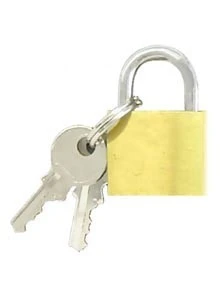 Padlock, Square Bronze-Colored