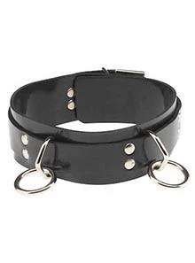 Rubber Double Strap Collar With Locking Buckle