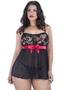 Sequined Empire Babydoll And G-String 75-10006
