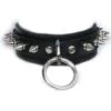 Spikes And O-Ring Collar, Black
