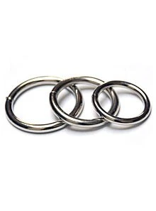 Steel Cock Rings 3-pack, Nickel Plated