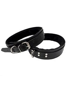 Thigh Cuffs, Fleece-Lined, Black